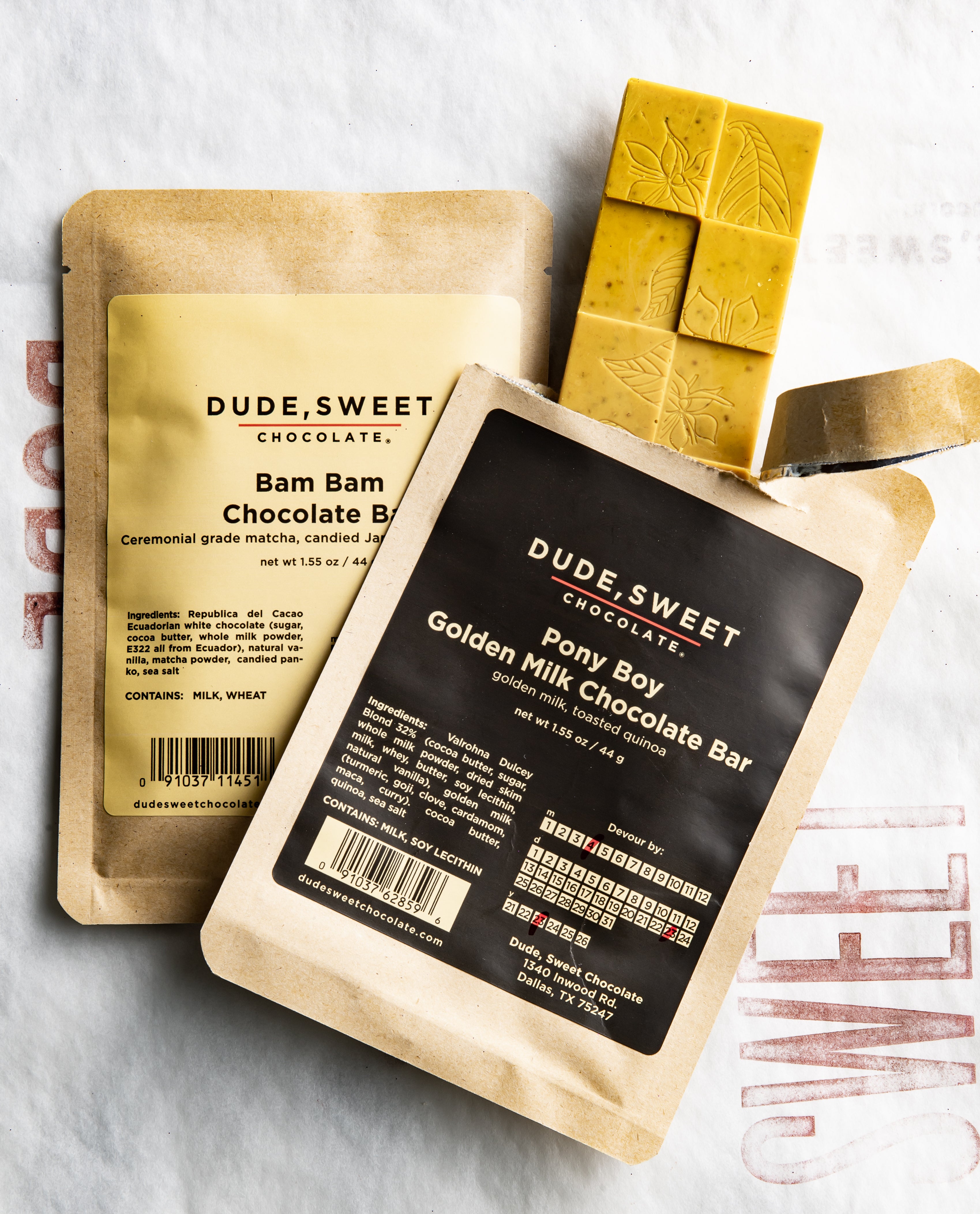 DeliciousTaylormade GODDICK ブラスパウダーゴールド Golden Milk White Chocolate Bar – Dude, Sweet Chocolate