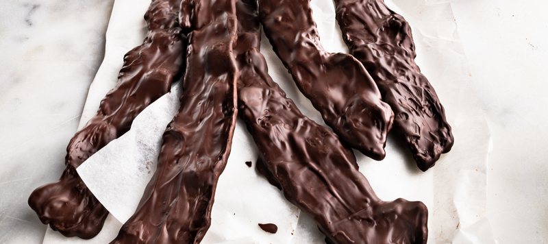 Candied Bacon in Dark Chocolate